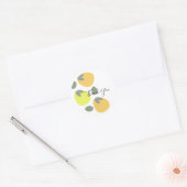 Cute Mango Oranje Yellow Fruit Dank u Ronde Sticker (Envelop)