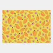 Cute mango-patroon en bloemen inpakpapier vel (Voorkant 3)