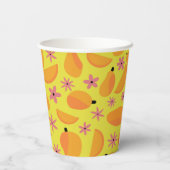 Cute mango-patroon en bloemen papieren bekers (Achterkant)