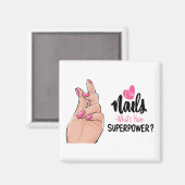 Cute Manicurist Gift Nail Tech Fingernagnagels Magneet (Voorkant / Achterkant)