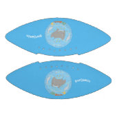 Cute manta ray en bubbles cartoon illustratie american football (Panelen)