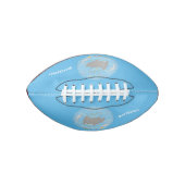 Cute manta ray en bubbles cartoon illustratie american football (Voorkant)