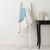 Cute manta ray en bubbles cartoon illustratie sherpa deken (In situ)