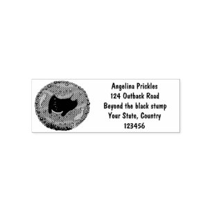 Cute manta ray en bubbles cartoon illustratie  zelfinktende stempel