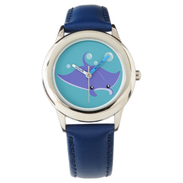 Cute Manta Ray Watch Horloge (Voorkant)
