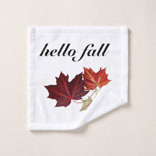 Cute Maple Leaves Autumn herfst  Bad Handdoek (Wasdoekje)