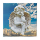 Cute Marble Baby Angel Tile Tegeltje (Voorkant)