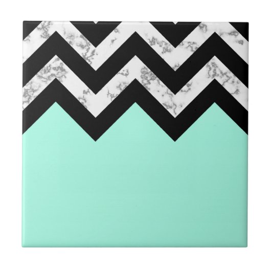 Cute Marble & Chevron Tegeltje (Voorkant)