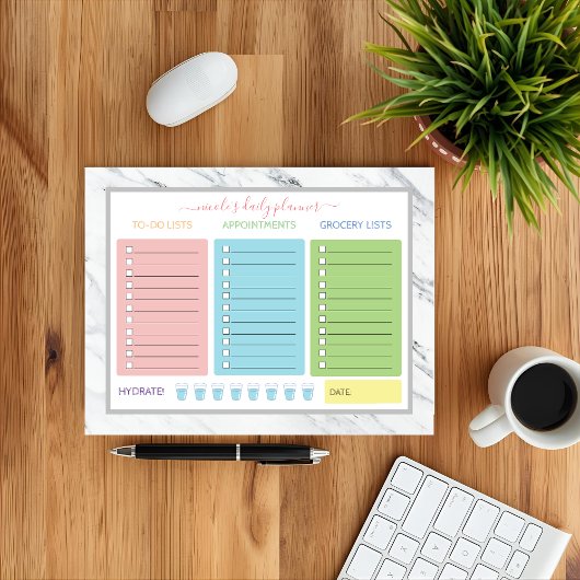 Cute Marble Daily Planner Notitieblok