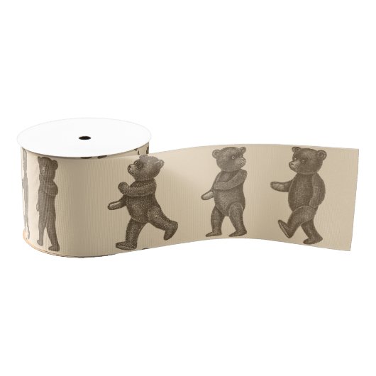 Cute  Marching Teddy Bears Ribbon Grosgrain Lint (Spoel)