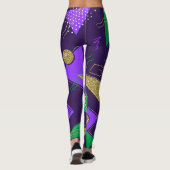 Cute Mardi Gra patroon Leggings (Achterkant)