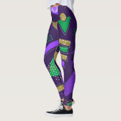 Cute Mardi Gra patroon Leggings (Links)