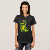 Cute Mardi Gras Alligator for Kids or Adults T-shirt (Voorkant volledig)