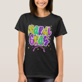 Cute Mardi Gras Fat Tuesday Coquette Bow Kids Girl T-shirt (Voorkant)