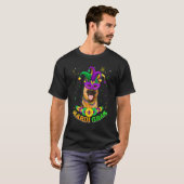 Cute Mardi Gras German Shepherd Dog Dad Dog Mom Ma T-shirt (Voorkant volledig)