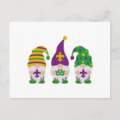 Cute Mardi Gras Gnome Feestdagenkaart (Voorkant)