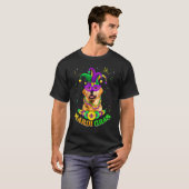 Cute Mardi Gras Golden Retriever Dog Dad Dog Mom M T-shirt (Voorkant volledig)