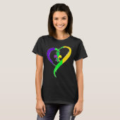 Cute Mardi Gras Heart Funny Fleur-De-Lis Mardi Gra T-shirt (Voorkant volledig)