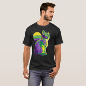 Cute Mardi Gras Kitten New Orleans Cat Owner T-shirt (Voorkant volledig)