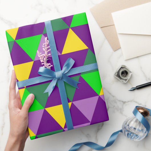 Cute Mardi Gras patroon getild omhulsel Cadeaupapier (Geschenken)
