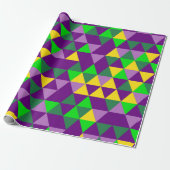 Cute Mardi Gras patroon getild omhulsel Cadeaupapier (Uitgerold)