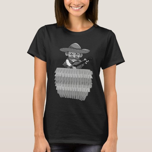 Cute Mariachi In Pocket  Cinco De Mayo  Men Women T-shirt (Voorkant)