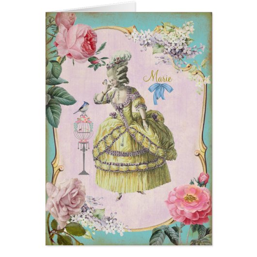 Cute Marie Antoinette - Card (Voorkant)