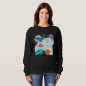 Cute Marine Animals Whale Dolphin Fish Shark Jell Trui (Voorkant volledig)