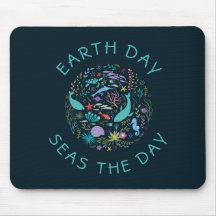 Cute Marine Zee Life Pun "Zeeen the Day Earth Day"