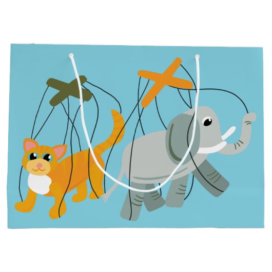 Cute Marionette Puppets Puppeteers Persoonlijk Groot Cadeauzakje (Achterkant)