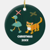 Cute Marionette Puppets Puppeteers Persoonlijk Keramisch Ornament (Achterkant)