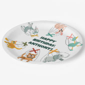 Cute Marionettes Puppet Show Thlemed Kids Birthday Papieren Bordje (Gekanteld)