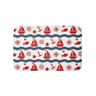 Cute Maritime Pattern Badmat