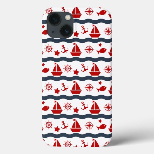 Cute Maritime Pattern Case-Mate iPhone Case (Achterkant)