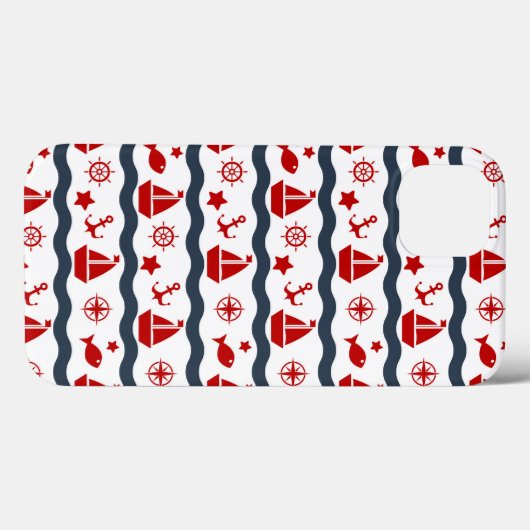 Cute Maritime Pattern Case-Mate iPhone Case (Achterkant (horizontaal))