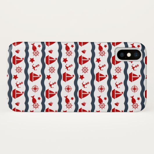 Cute Maritime Pattern Case-Mate iPhone Case (Achterkant (horizontaal))