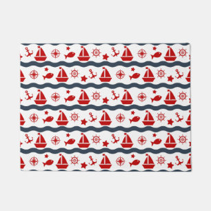 Cute Maritime Pattern Deurmat