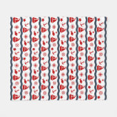 Cute Maritime Pattern Fleece Deken (Voorkant (Horizontaal))