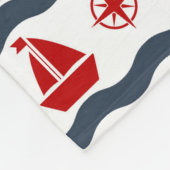 Cute Maritime Pattern Fleece Deken (Hoek)