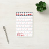 Cute Maritime Pattern | Jouw namen toevoegen Post-it® Notes (Kantoor)