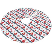 Cute Maritime Pattern Kerstboom Rok (Gekanteld)