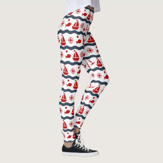 Cute Maritime Pattern Leggings (Rechts)