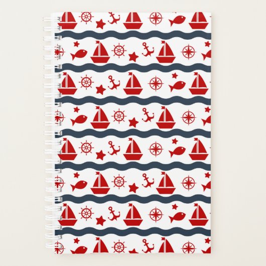 Cute Maritime Pattern Planner (Voorkant)