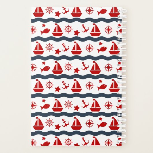 Cute Maritime Pattern Planner (Achterkant)