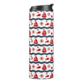 Cute Maritime Pattern Thermosbeker (Gedraaid links)