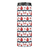 Cute Maritime Pattern Thermosbeker (Achterkant)