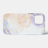 Cute marmeren patroon blozen paars goud wit roze Case-Mate iPhone case (Achterkant (horizontaal))