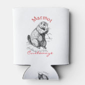 Cute Marmot Animal Thunder_Cove Blikjeskoeler (Achterkant)