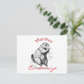 Cute Marmot Animal Thunder_Cove Briefkaart (Staand voorkant)