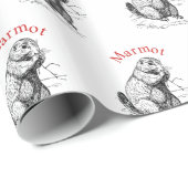 Cute Marmot Animal Thunder_Cove Cadeaupapier (Rol Hoek)